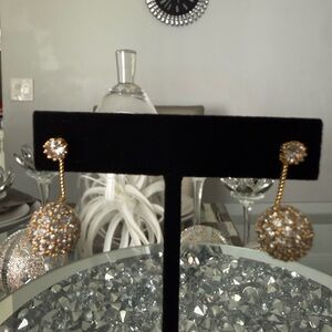 Gold Crystal Drop Earrings | Lillies & Roses Luxe Statement Dangle Earrings